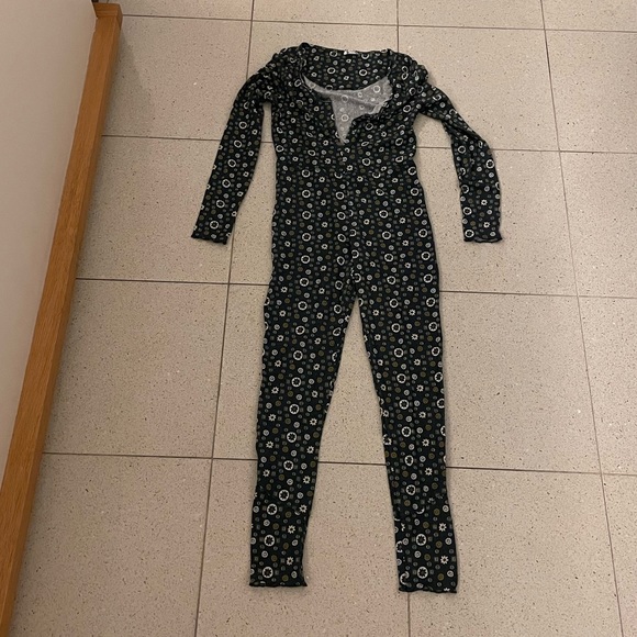 Free People Home Alone Long Johns NWOT - XS, Charcoal Combo - Picture 2 of 6